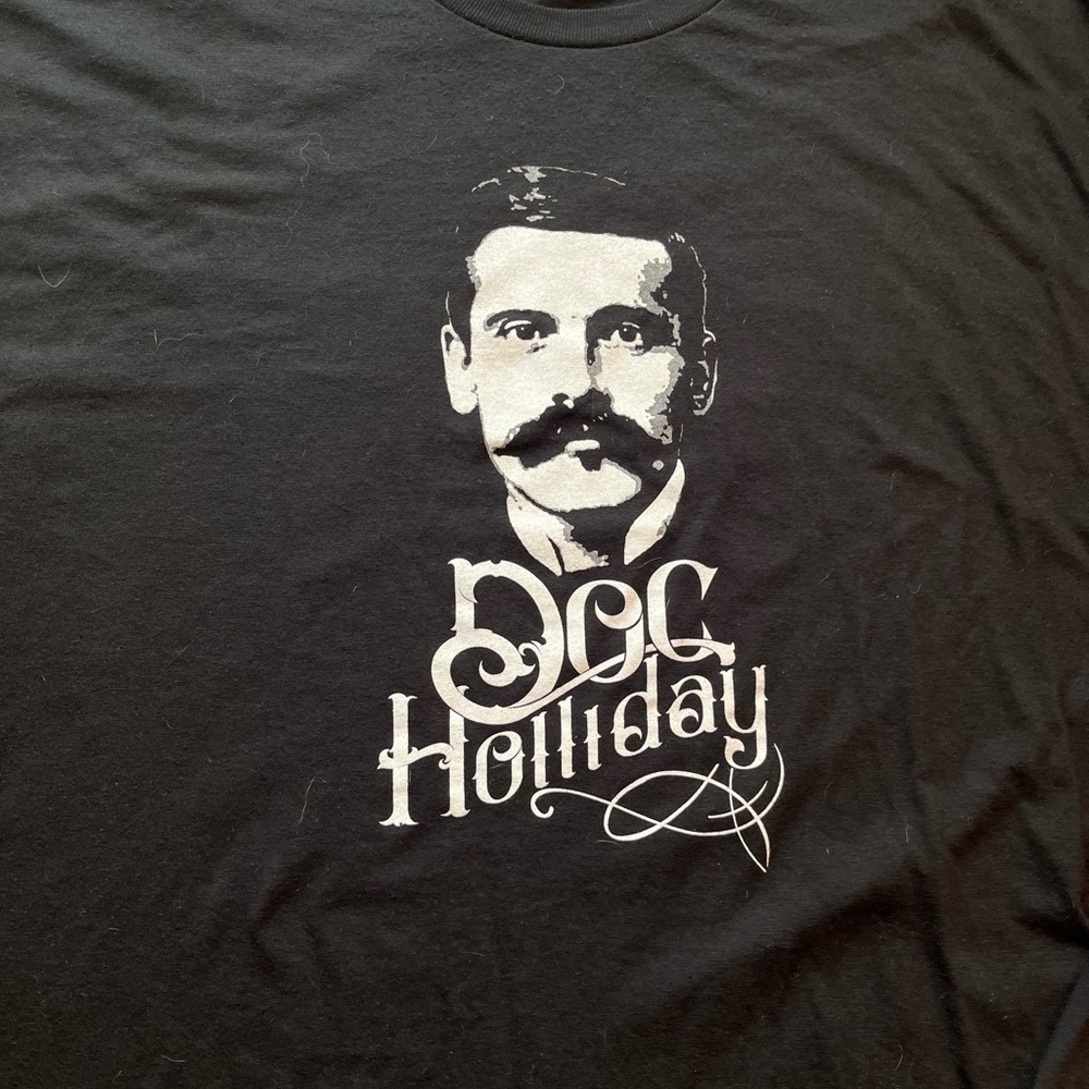 Doc Holliday Black Graphic Long Sleeve Shirt - Picture 2 of 7